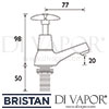 Bristan Head Basin Taps 4 Litre Flow Limit Dimensions